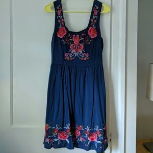 Floral Embroidery Dress